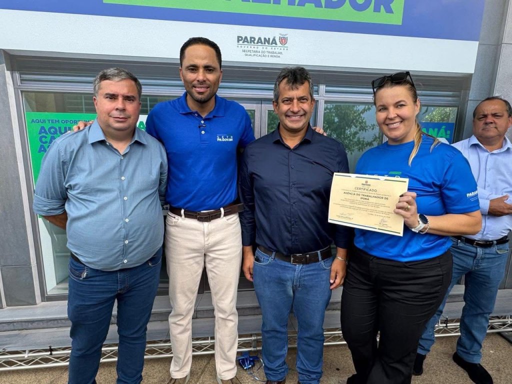 Iporã recebe veículo zero km e é destaque estadual pelo desempenho da Agência do Trabalhador